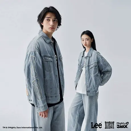 【MIGHTY JAXX联名】Lee商场同款25早秋新舒适版男女同款牛仔外套商品大图