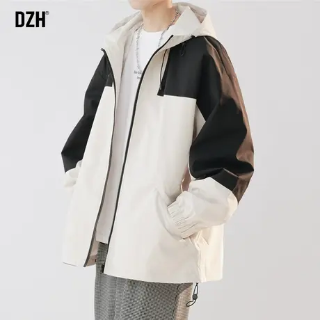 男士连帽夹克男春秋户外登山潮牌外套冲锋衣2023新款美式情侣上衣商品大图