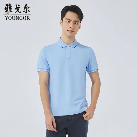 雅戈尔奥莱 商场同款男士短袖T恤新款官方正品商务短袖POLO衫男商品大图