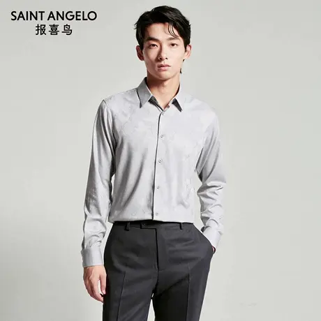 【商场同款】报喜鸟25秋季新款男士商务正装长袖衬衫多色婚庆衬衣商品大图