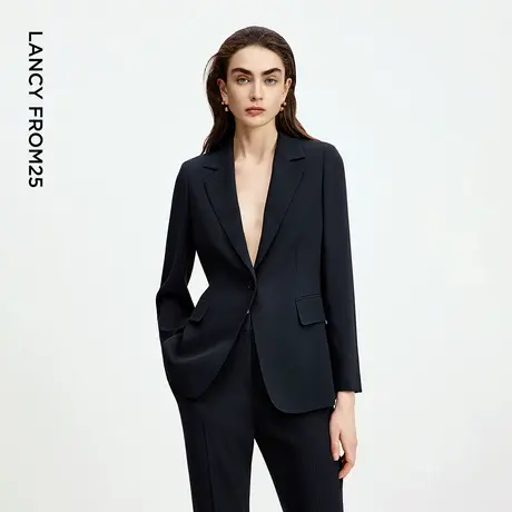 朗姿醋酸气质高级感通勤西装时尚设计感西服外套女2025年秋季新款商品大图