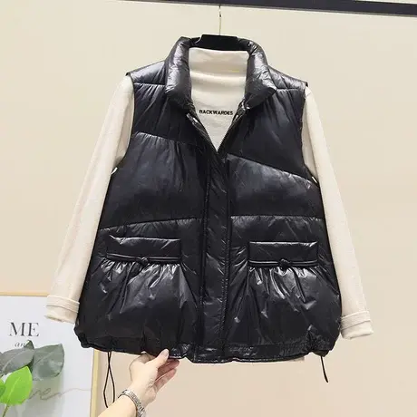 羽绒棉背心坎肩外套女士马甲秋冬季2023年新款女潮流时尚外穿马夹商品大图