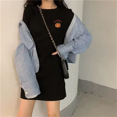 夏季潮流重磅纯棉纯色纯白百搭宽松内搭半袖短袖T恤男女打底衣服图片