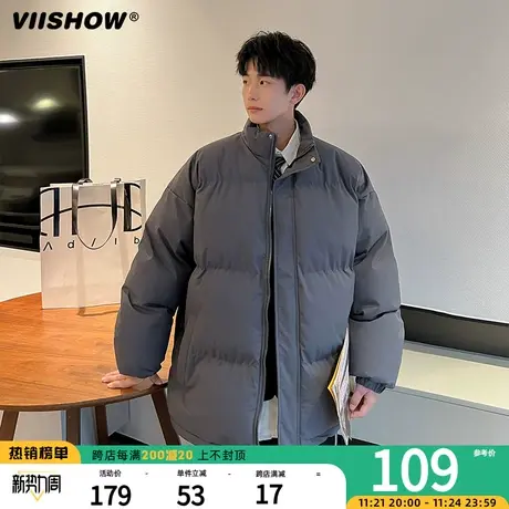 VIISHOW冬季宽松潮牌加厚衣服美式棉服男男生痞帅棉衣保暖面包服商品大图