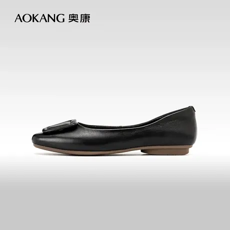 奥康女鞋 2024春季新款气质真皮浅口单鞋一脚蹬懒人通勤鞋舒适潮商品大图