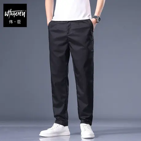 伟臣2024春夏新品大码男装休闲裤男胖子加肥加大宽松直筒冰丝长裤商品大图
