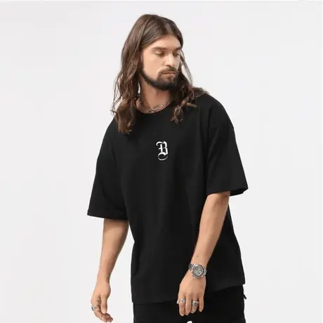 Ohlyah哥特风美式潮流印花男女同款圆领短袖高街复古情侣宽松半袖图片