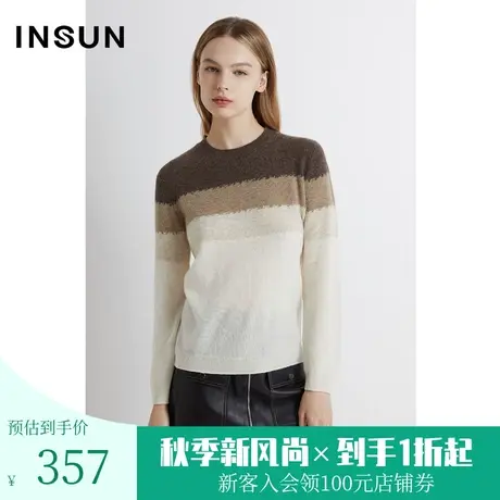 恩裳春秋季新品时尚渐变色羊毛打底衫保暖百搭毛织衫女图片