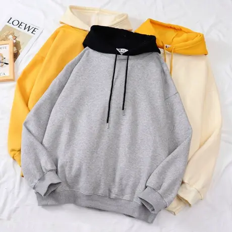 假两件卫衣女2022秋冬宽松韩版设计感小众上衣加绒加厚外套潮ins商品大图