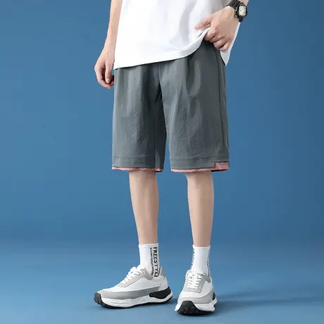 冰丝男士短裤外穿2023夏季潮牌五分裤马裤休闲薄款速干裤子七分裤商品大图