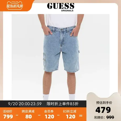 GUESSOriginals23新男美式复古做旧高腰牛仔短裤-M3GG40D4XY0图片