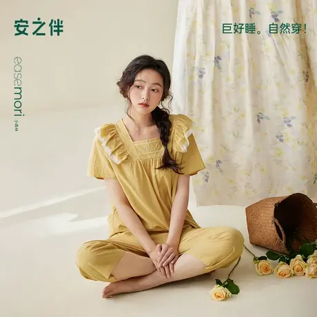 安之伴【梭织棉布】睡衣女2025新款夏季宽松甜美可爱家居服可外穿商品大图