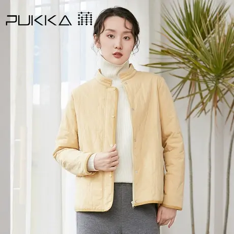 蒲PUKKA 女装棉质棉服2022冬装宽松设计感休闲气质棉衣商场同款图片