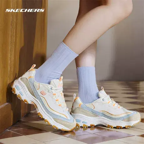 Skechers斯凯奇夏季女鞋轻便减震舒适运动鞋厚底休闲鞋增高老爹鞋商品大图