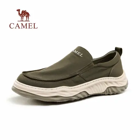 【胡可推荐】camel「凉感防泼水」软底一脚蹬舒适透气男士休闲鞋商品大图