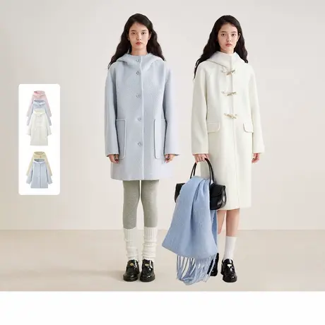乐町长款/短款连帽大衣商品大图
