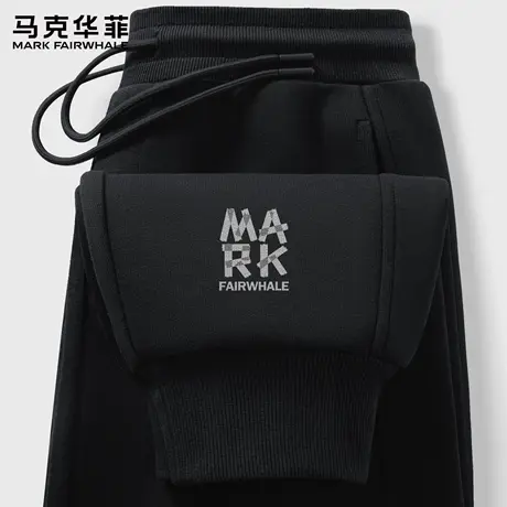 马克华菲运动休闲裤男春秋款潮牌宽松大码裤子男士百搭束脚卫裤X图片