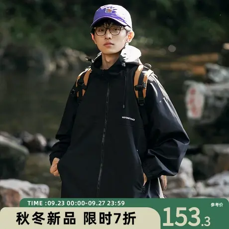 VIISHOW外套男痞帅夹克防风冲锋夹克款春秋季美式春季潮牌户外机商品大图