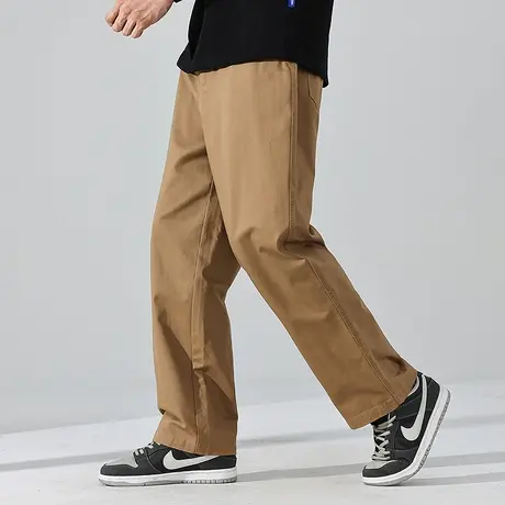 唐狮春夏季新款男休闲长裤直筒工装裤子日系宽松简约阔腿裤潮流TD商品大图