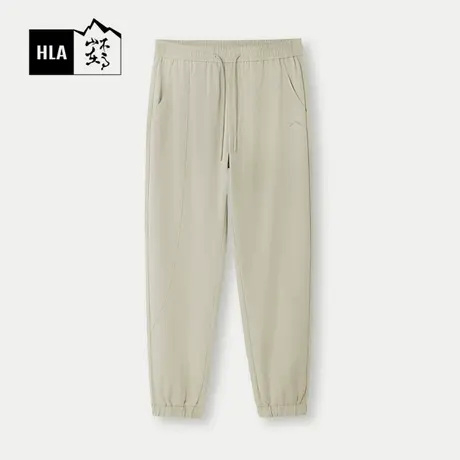 HLA/海澜之家循迹山不在高系列休闲裤24春夏新文字小标系带裤子男图片