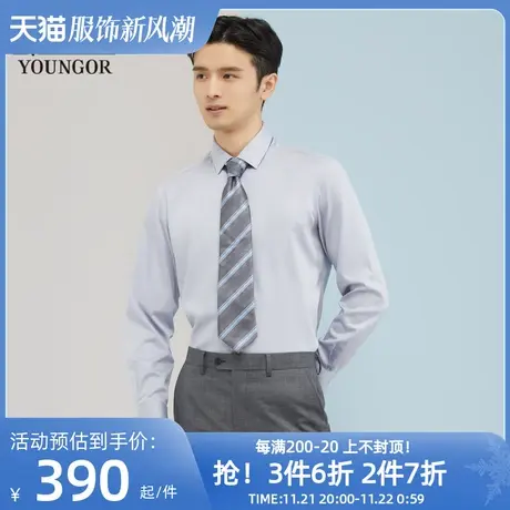 【商场同款】雅戈尔男士长袖衬衫春季商务休闲免烫衬衫S1731商品大图