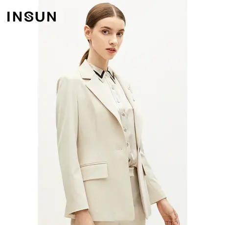 INSUN恩裳冬季一粒扣品质感西装外套图片