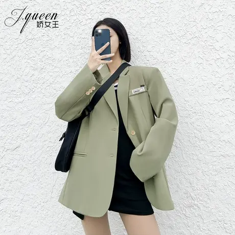西装外套女秋季韩版高级感英伦风宽松廓形显瘦减龄宽肩小西装潮商品大图