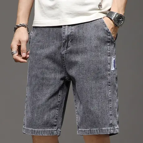 夏季薄款休闲牛仔短裤男士宽松外穿五分中裤子2024年新款潮牌夏裤商品大图