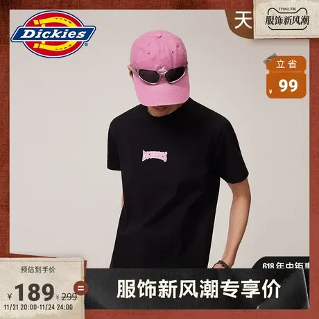Dickies 春夏工装胸前logo背后印花短袖休闲T恤男女情侣 内搭图片