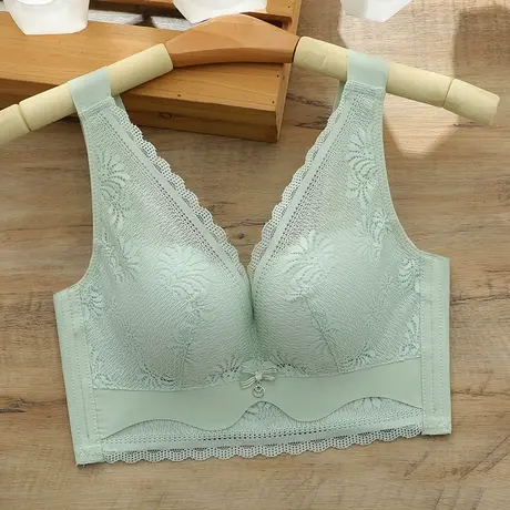 大胸显小内衣女薄款背心式文胸收副乳调整型胸罩无钢圈防下垂上托商品大图