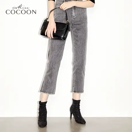 miss COCOON2023新款春秋季简约显瘦气质通勤百搭牛仔裤女图片
