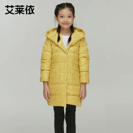 艾莱依商场同款秋冬女童中长款轻薄羽绒服外套6020478005图片