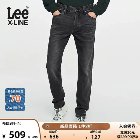 LeeXLINE23秋冬新品731舒适锥形黑色男磨毛保暖牛仔裤LMB10073110商品大图