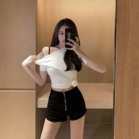 打底短裤女夏防走光安全裤可外穿不卷边高腰黑色薄款内搭显瘦热裤商品大图