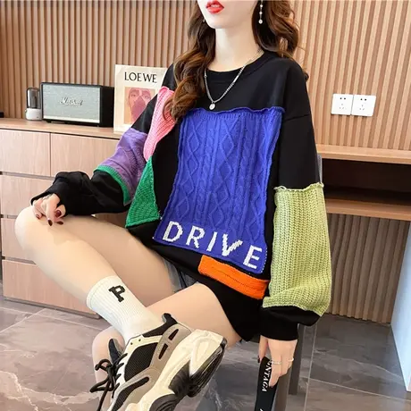 卫衣女春秋季韩版宽松大码bf慵懒风设计感小众ins薄款上衣外套潮图片