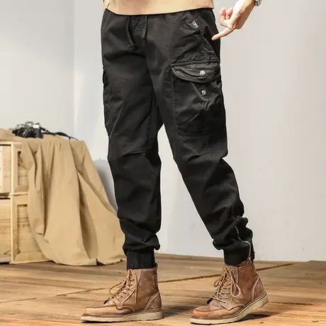 2022冬季新款工装裤子男宽松束脚哈伦裤ins超火男装休闲工装宽松商品大图