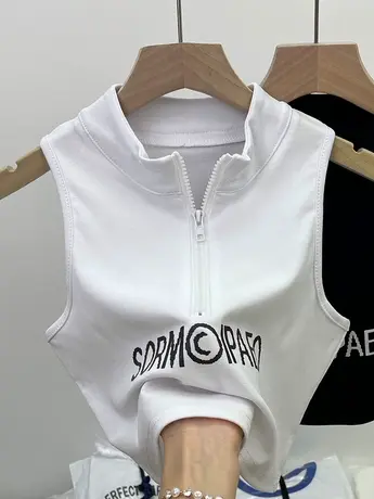 欧美基础白色小背心女夏季内搭裹胸修身辣妹v领短款打底甜辣上衣图片