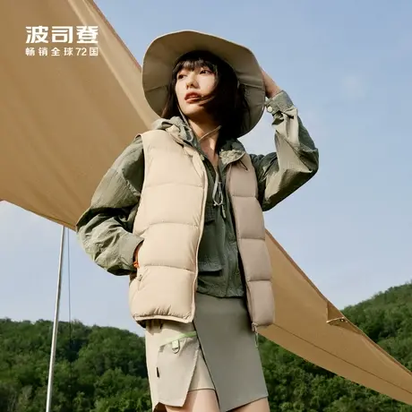 波司登女羽绒服2023秋新款短款立领外穿加厚羽绒马甲男女同款情侣图片