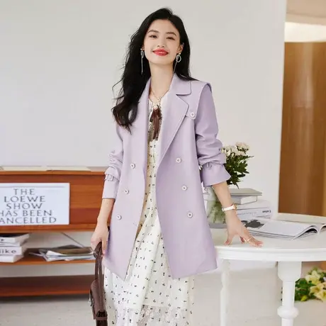 时尚减龄气质中长款风衣女外套春秋季款温柔淑女显瘦上衣上班族商品大图