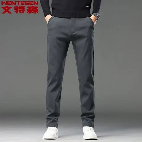秋季新款男士休闲裤弹力修身直筒微弹裤韩版裤子潮流时尚青年长裤商品大图