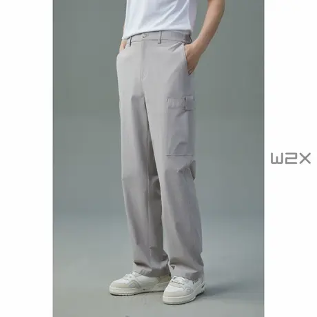 w2x2024新款夏季薄款工装休闲裤男直筒宽松男裤子青年长裤冰丝裤商品大图