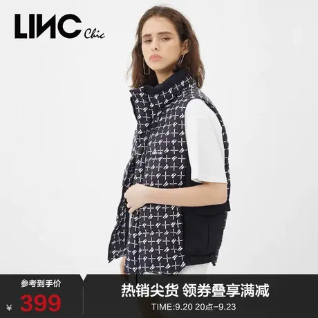 LINC金羽杰羽绒马夹女2022新款短款马甲羽绒服外套女款N21805217图片