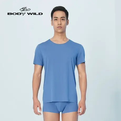 BODYWILD氨基酸短袖 男士背心t恤莫代尔款无痕薄ZBN12RF1商品大图