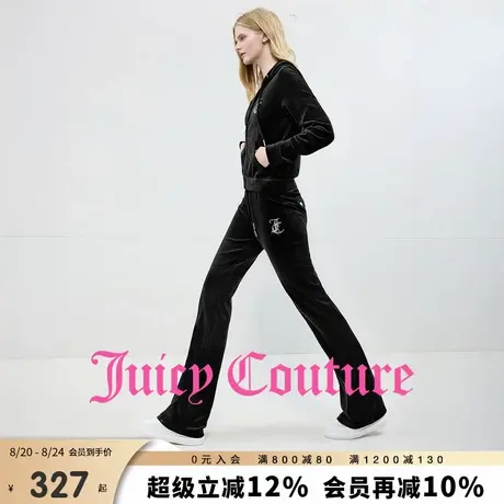 Juicy Couture橘滋休闲裤女2025年秋季新款云棉天鹅绒丝绒长裤子商品大图