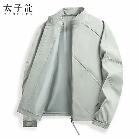 【简洁设计感】太子龙立领夹克休闲外套男2025秋季新款百搭机车服图片