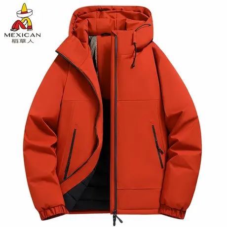 稻草人棉服男款2025新款秋冬户外防风防水登山服外套保暖外套女款商品大图