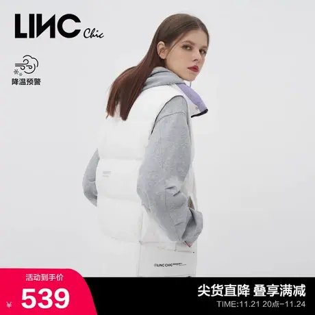 LINCCHIC金羽杰羽绒服男女同款短款轻薄羽绒马甲女款N22805061Y商品大图