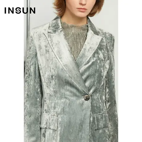 INSUN恩裳冬季高级醋酸铜氨丝西装外套图片