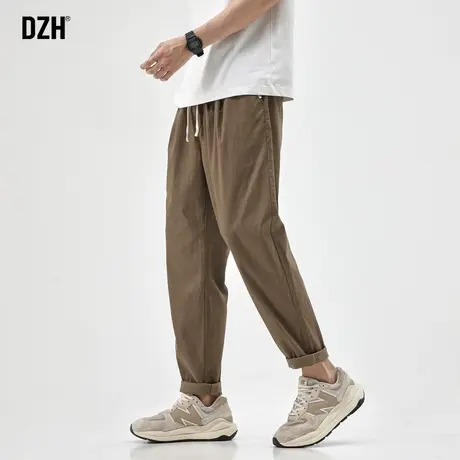 男士秋冬新款休闲裤男修身小脚直筒九分裤哈伦裤2024新款工装长裤商品大图