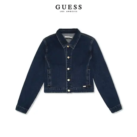 GUESS女士美式休闲风短上衣水洗牛仔外套-YO1D1897商品大图